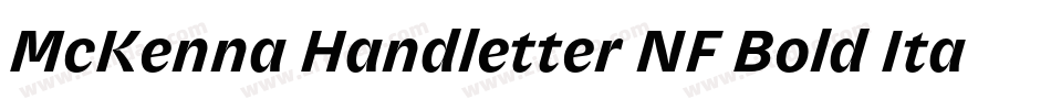 McKenna Handletter NF Bold Italic字体转换